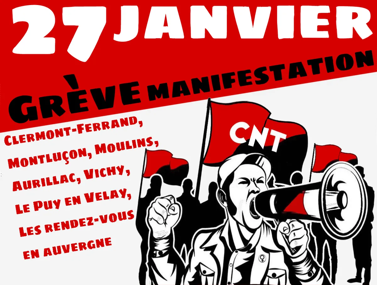 La Grève du 27 janvier en Auvergne