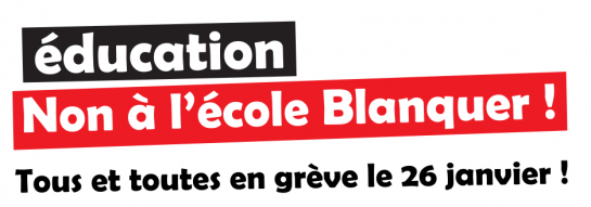 De la maternelle à l’université, l’éducation en grève le 26 janvier !